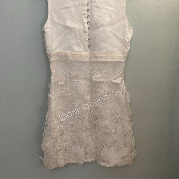 Roberto Cavalli White Floral Mini Dress XS - Picture 13 of 16